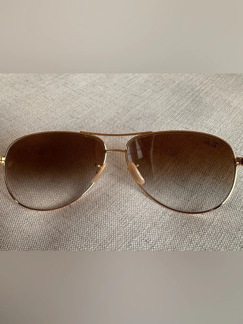 Ray-Ban RB8313 Carbon Fiber Aviator Sunglasses Gold/Brown Gradient 61mm w/ Case - Picture 6 of 11